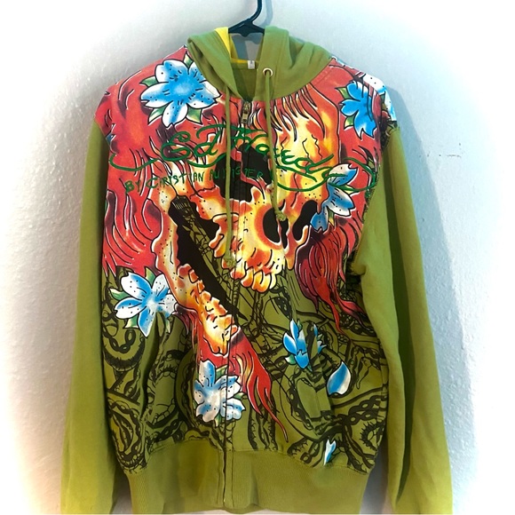 Don ED HARDY RARE green jacket ! - Picture 6 of 6